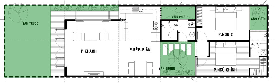 bản vẽ mẫu nhà cấp 4 mái thái với 4 phòng ngủ 