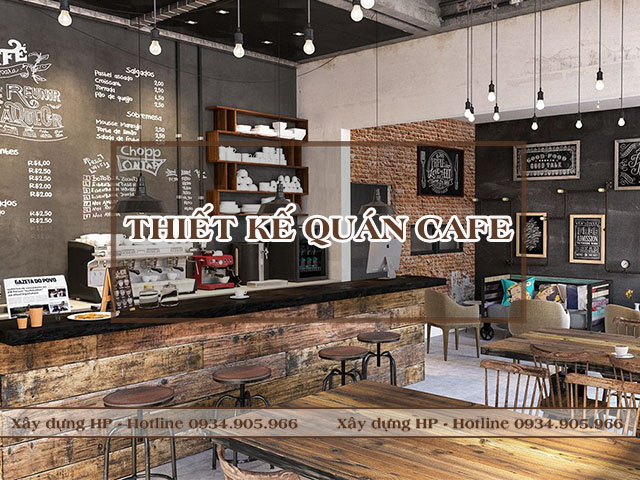 Thiết kế nội thất quán cafe theo phong cách Industrial